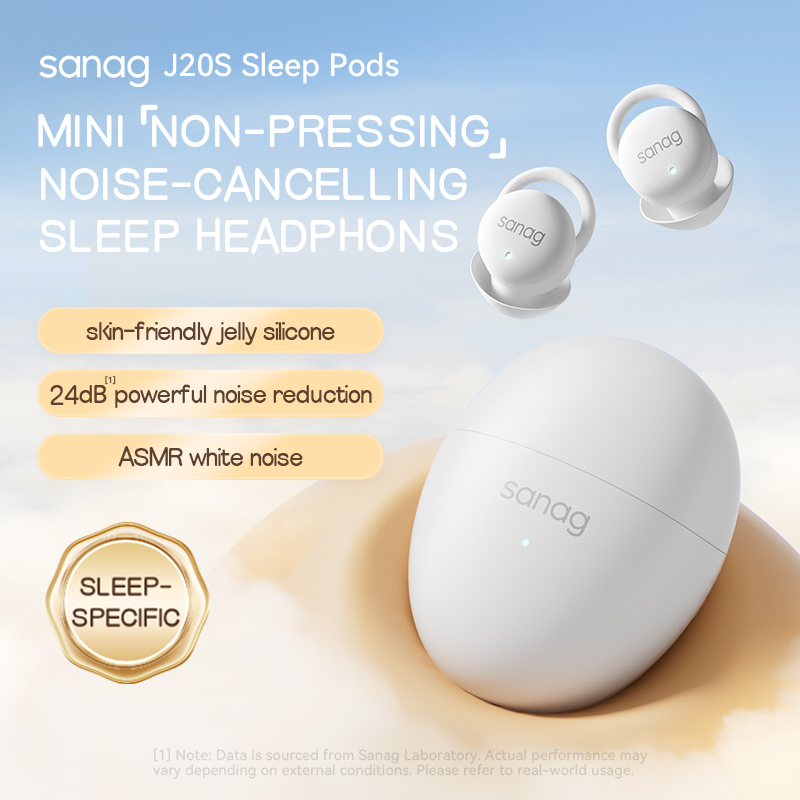 Sleep Mask Headphones Bluetooth - Sanag J20 ワイヤレスイヤホン スリープポッド Bluetoothノイズキャンセリング睡眠用ヘッドホン