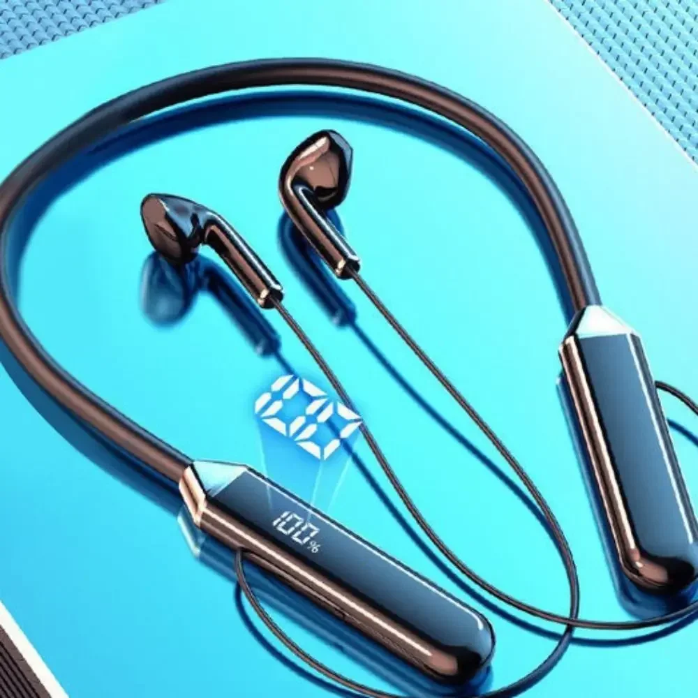磁気イヤホン D18 ワイヤレスネックバンドヘッドフォンスポ - Magnetic Neckband Sports Earphones のレビューと価格
