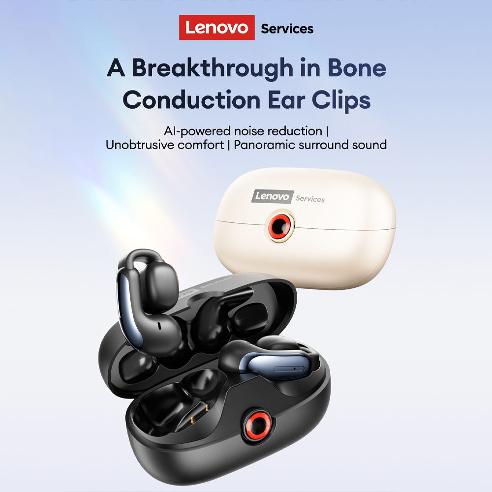 Lenovo LES-108 骨伝導 TWS イヤークリップ - Headphones のレビューと価格