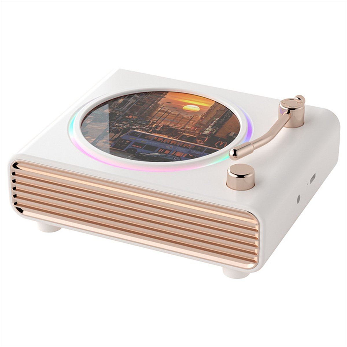 X07A ポータブルレトロホワイトBluetoothスピーカ - Speakers のレビューと価格