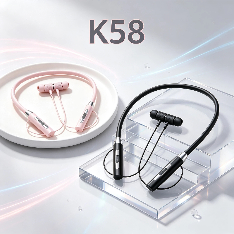 新発売のK58 Bluetoothヘッドセット。ネックバンド - Magnetic Neckband Sports Earphones のレビューと価格