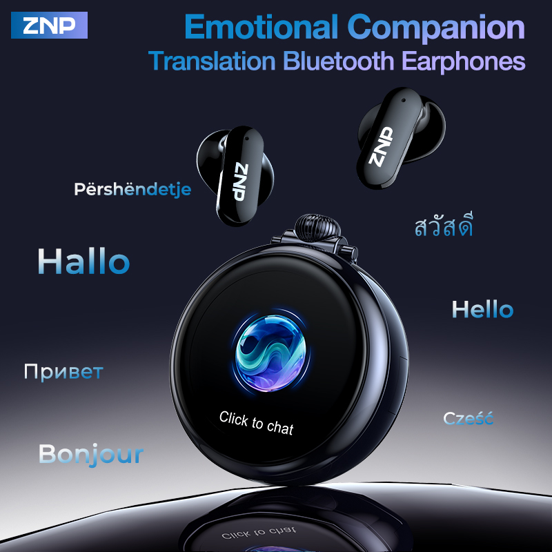 2026年最新ZNPワイヤレスAI翻訳イヤホン 感情的な仲間 - Headphones のレビューと価格