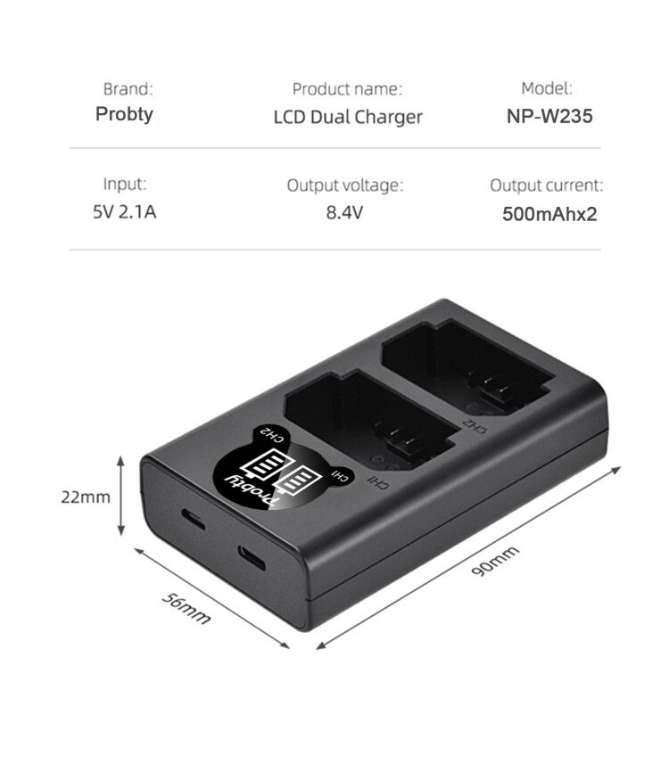 2200mAh NP-W235 NP W235 バッテリー  - Drones のレビューと価格