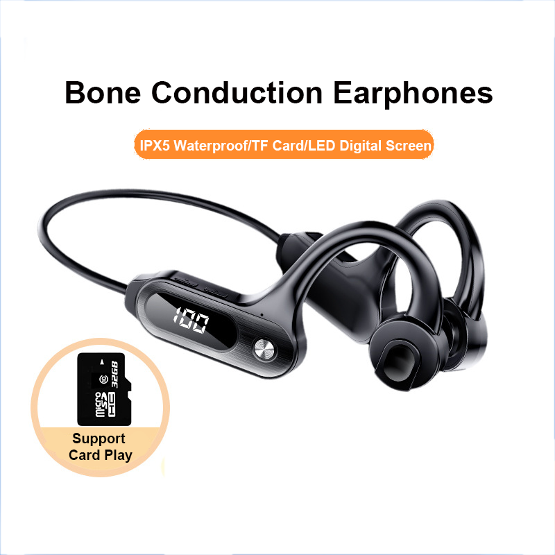 Bluetooth 5.3骨伝導イヤホン,フック付きイヤホン - Bone Conduction Running Headphones のレビューと価格