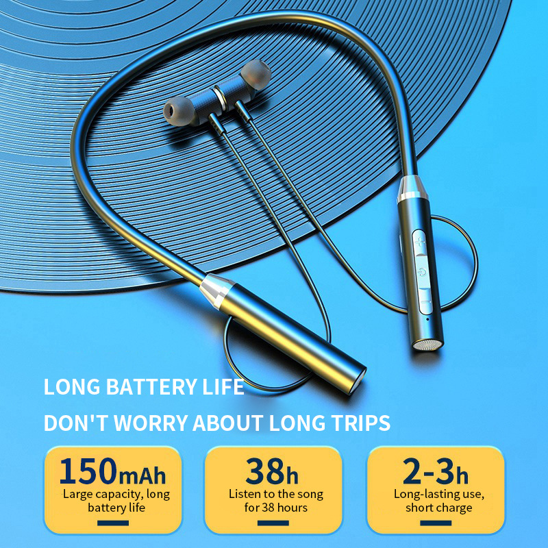 9D ワイヤレス Bluetooth イヤホンネックバンドヘ - Magnetic Neckband Sports Earphones のレビューと価格