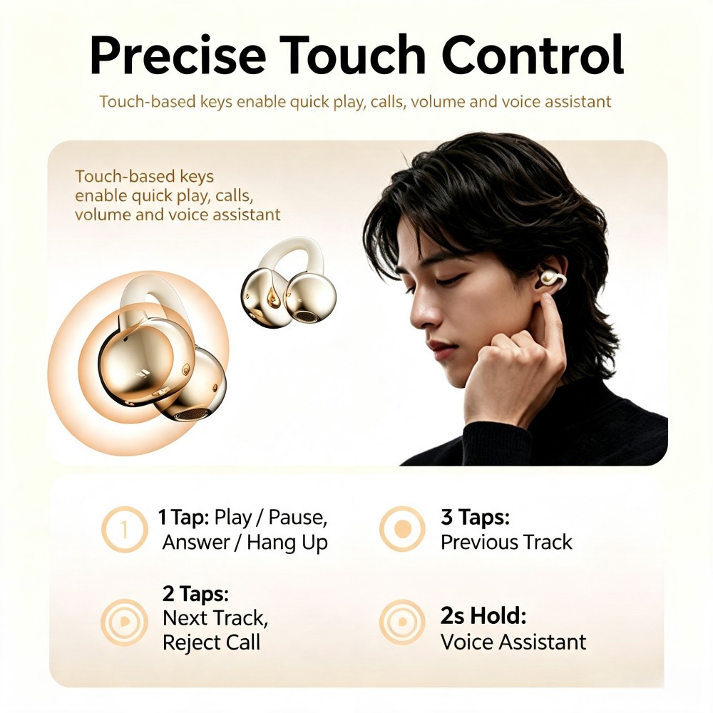 KEBIDUMEI Bluetooth 6.0 イヤホンオー - Open Ear Air Conduction Headphones のレビューと価格