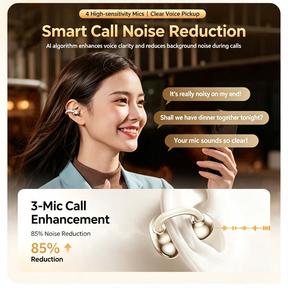 KEBIDUMEI Bluetooth 6.0 イヤホンオー - Open Ear Air Conduction Headphones のレビューと価格