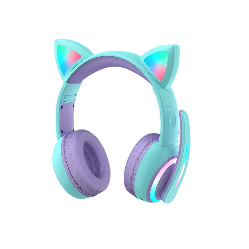 LEDライト付きの猫耳デザインのBluetoothヘッドホン - Cat Ear Bluetooth Headset Led のレビューと価格