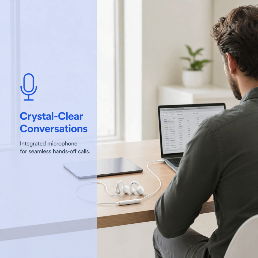 空気伝導有線ヘッドフォン 骨伝導 3.5mm/Type-C  - Open Ear Air Conduction Headphones のレビューと価格