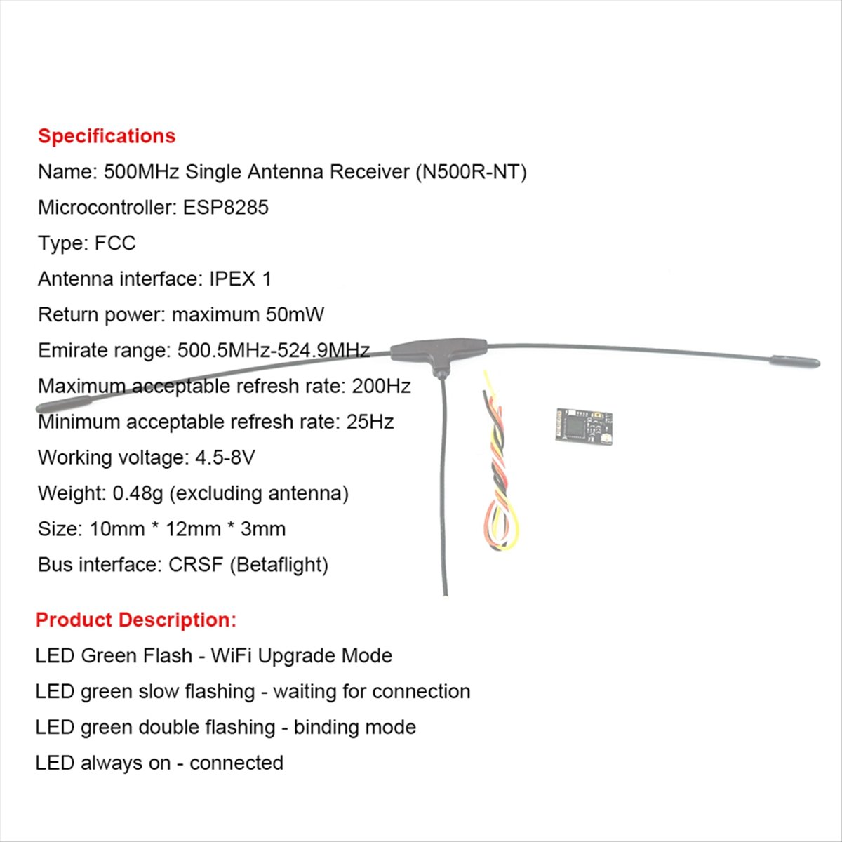 500MHz レシーバー 500.5MHz-524.9MHz - Drones のレビューと価格