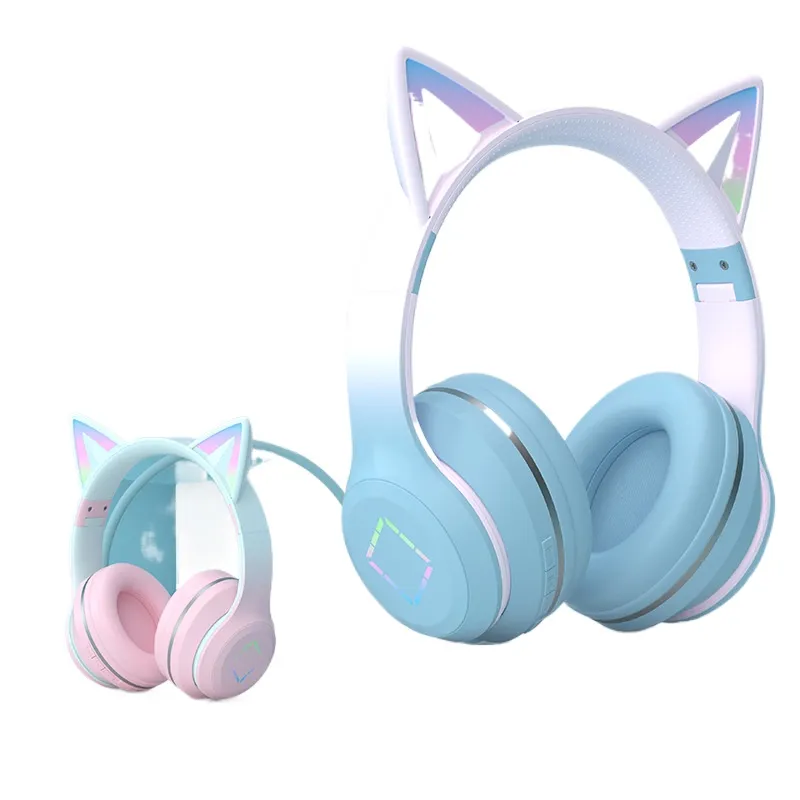ワイヤレス Bluetooth ヘッドフォン猫耳 LED 発 - Cat Ear Bluetooth Headset Led のレビューと価格
